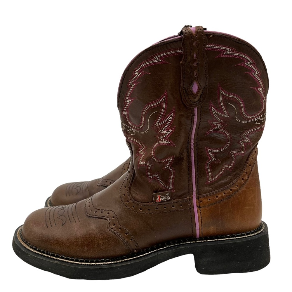 Justin Gypsy Brown Leather Western Cowgirl Boots